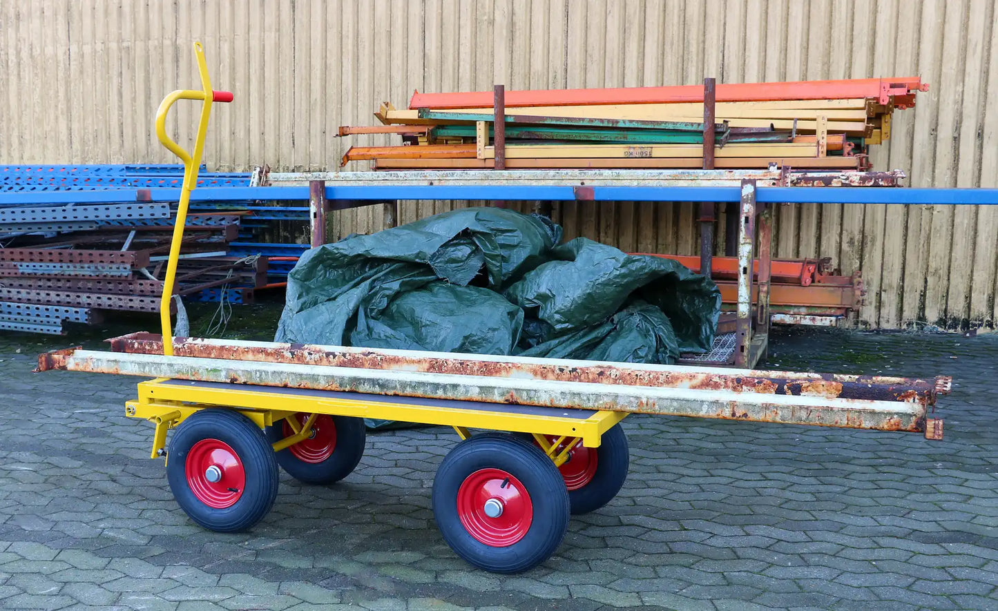 Heavy Duty Transportwagen 1200 kg - Draagvlak 1500x500 mm - Luchtbanden