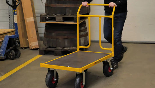 Platformwagen 400 kg - Draagvlak 1000x600 mm - Luchtbanden