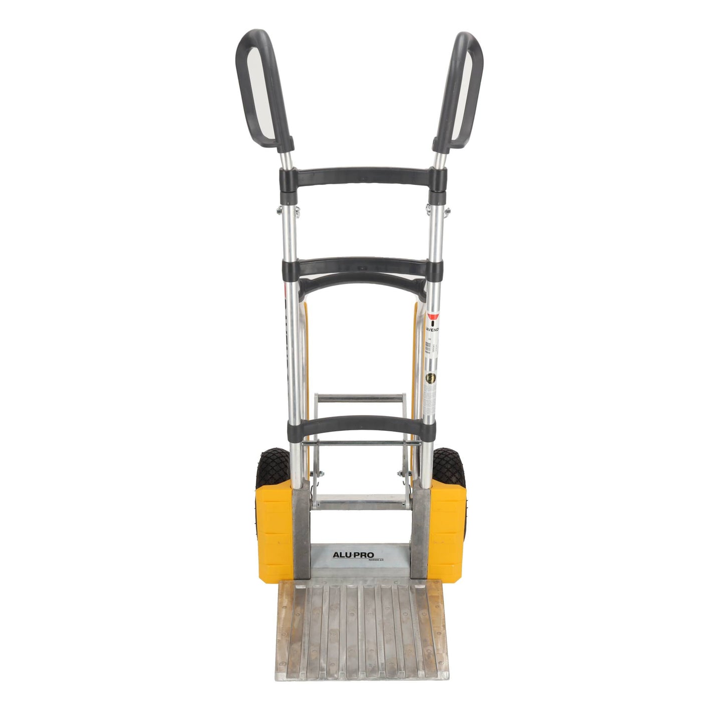 Aluminium Steekwagen 250 kg - Easy-Step, Glijrails & Verstelbare Handgrepen - Luchtbanden