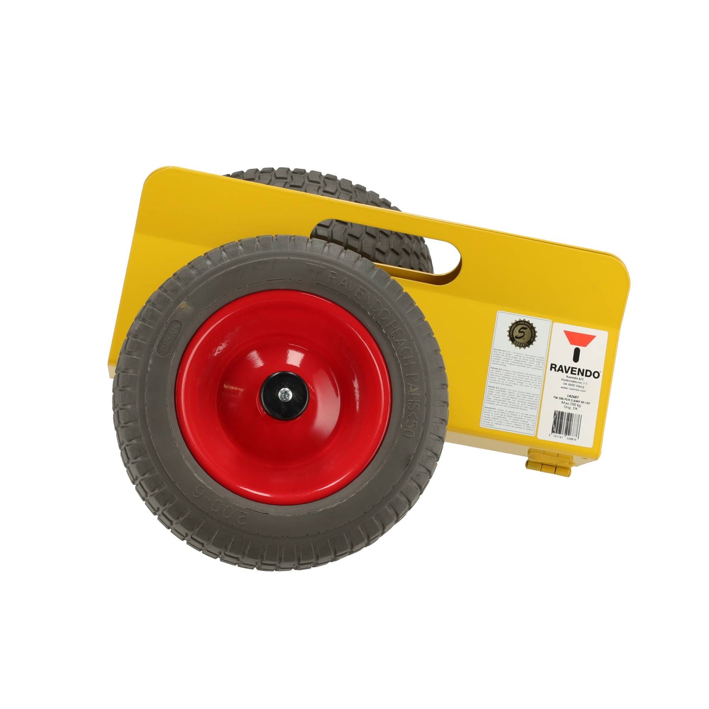 Platenroller 200kg - 60–160mm - Transportkarretje - Luchtbanden