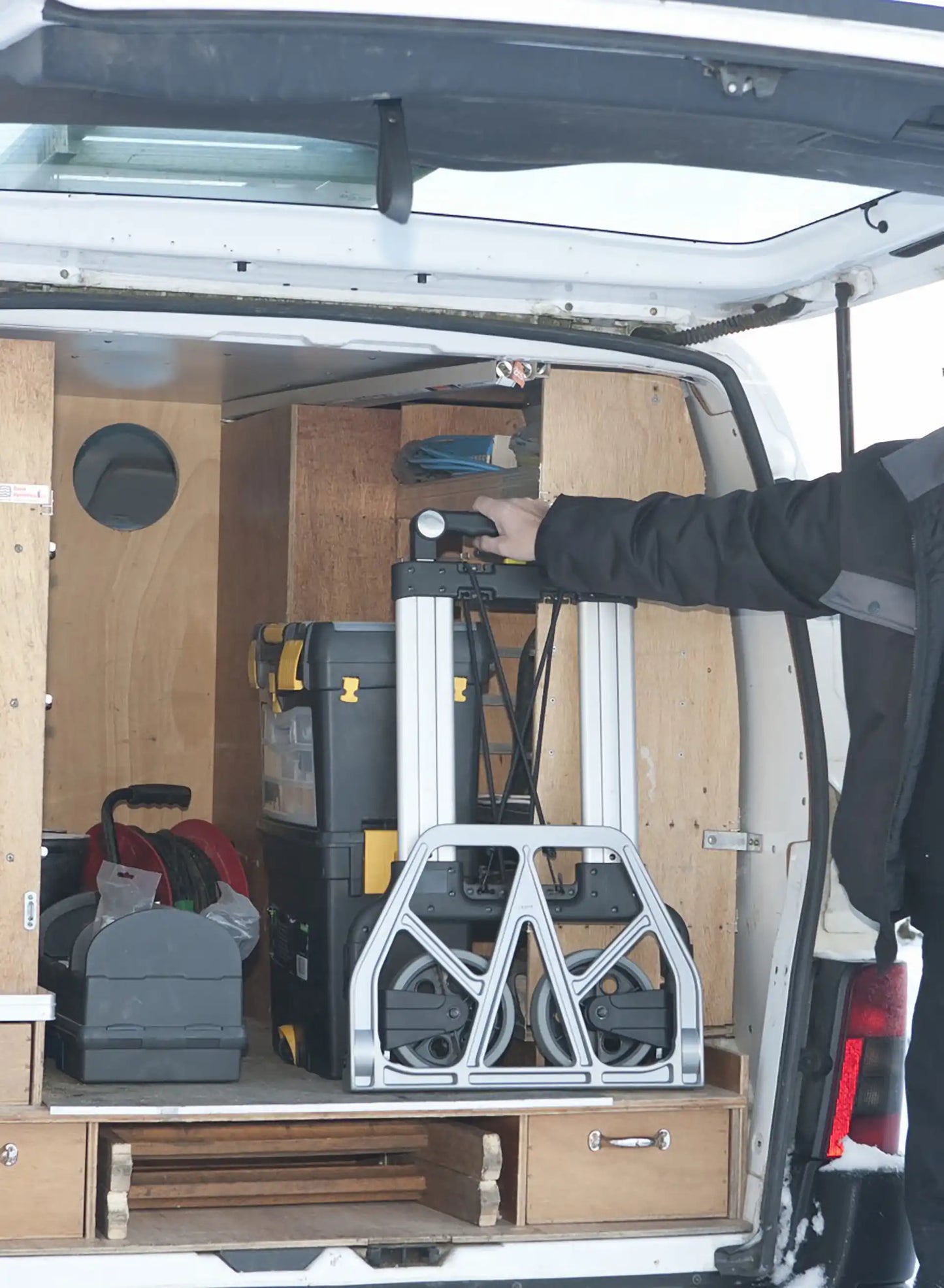 Opvouwbare Aluminium Steekwagen 125 kg - Inklapbaar - Massieve Wielen