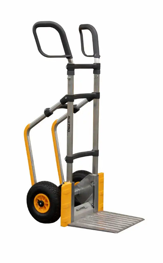 Aluminium Steekwagen 200 kg - Verstelbare Handgrepen & Glijrails - Luchtbanden