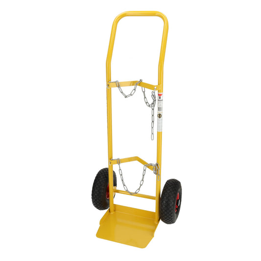 Stalen Steekwagen 125 kg - Voor Fles - Luchtbanden - Draagvlak 305x250 mm