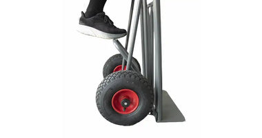 Ravendo stalen steekwagen 250kg Easy-Step - Luchtbanden