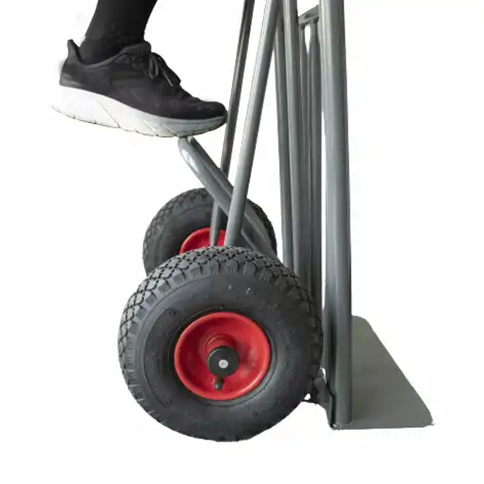 Ravendo stalen steekwagen 250kg Easy-Step - Luchtbanden