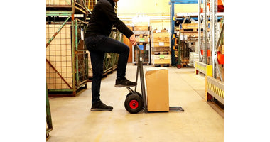 Ravendo stalen steekwagen 250kg Easy-Step - Luchtbanden