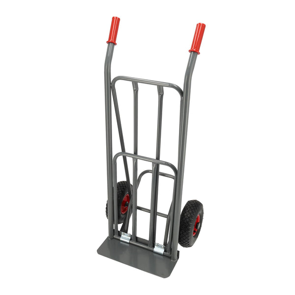 Ravendo stalen steekwagen 250kg Easy-Step - Luchtbanden